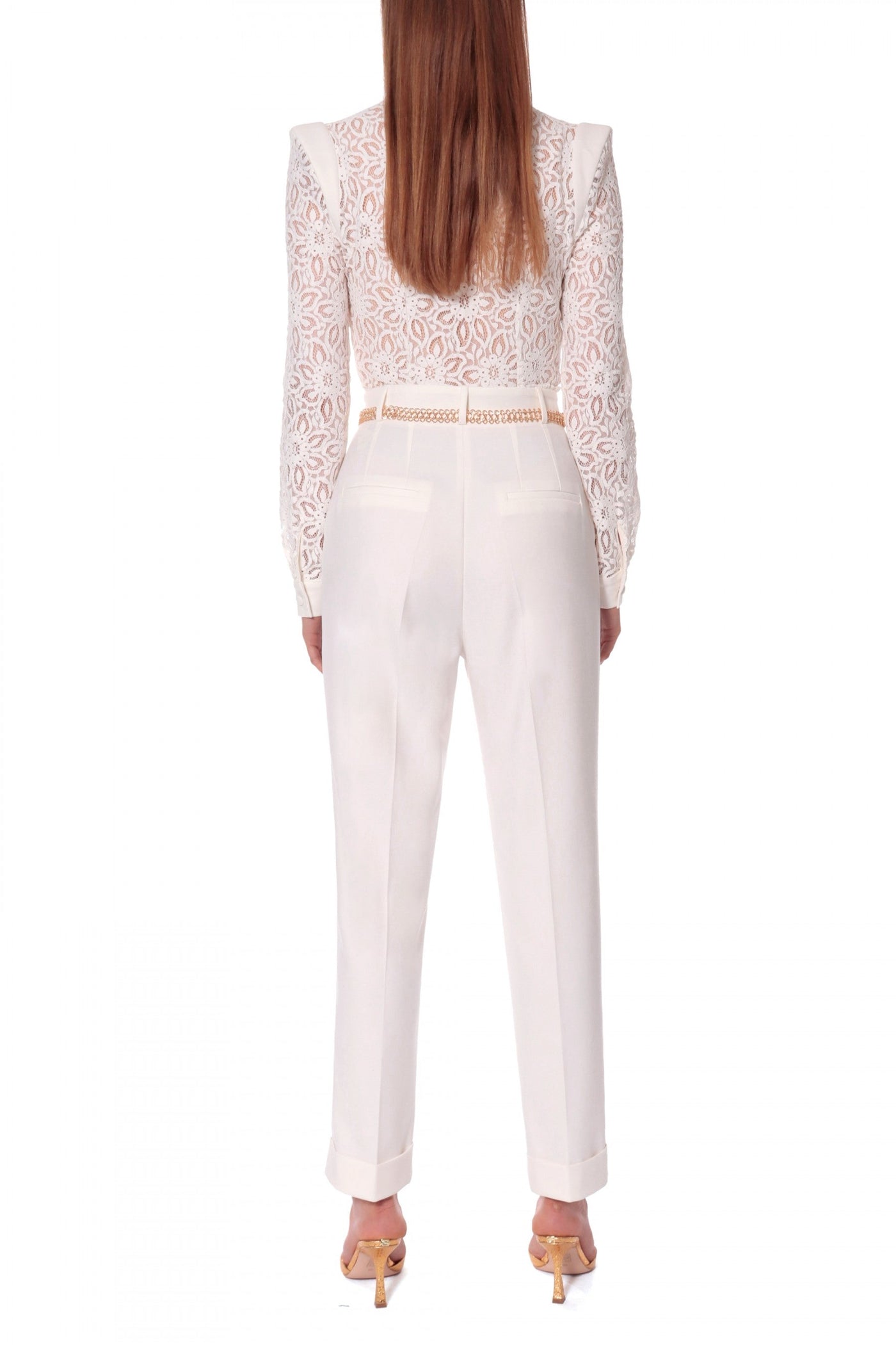 Aylin Aesthetic White Lace Top Jumpsuit