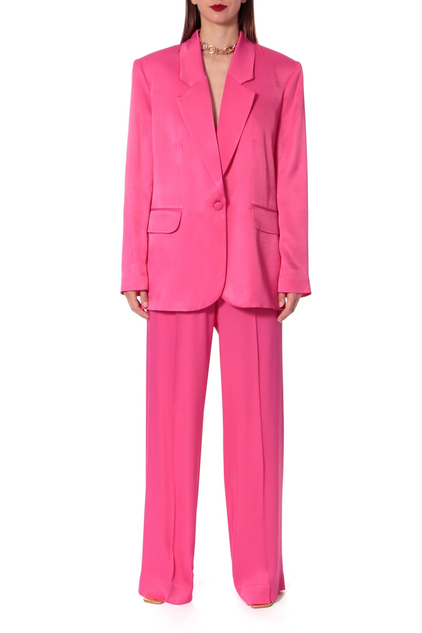 Bellamy Satin Barbie Pink Blazer