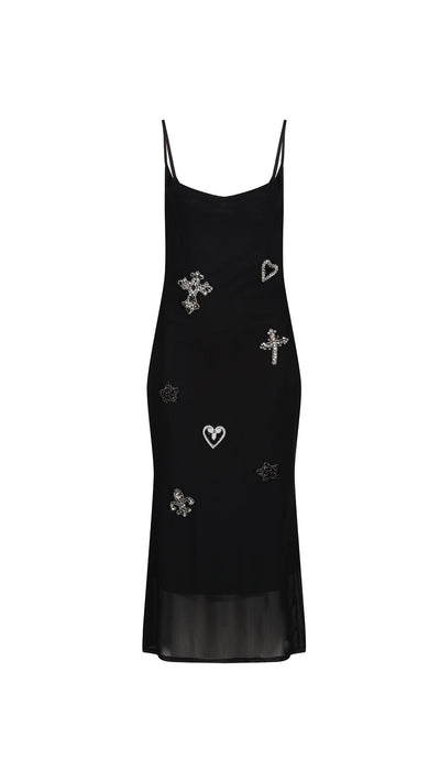 Saint Embellished Midi Dress