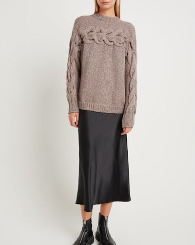 Jūra: Naked Brown Alpaca Wool & Cotton Sweater