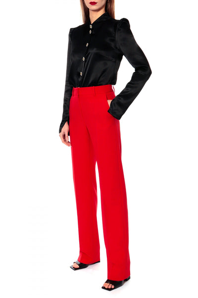 Lesly Fiery Red Suit Trousers