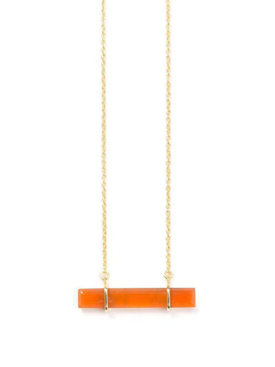 Urban Bar Necklace in Red Onyx
