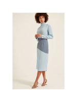 Bertie Midi Skirt in Blue - LDC