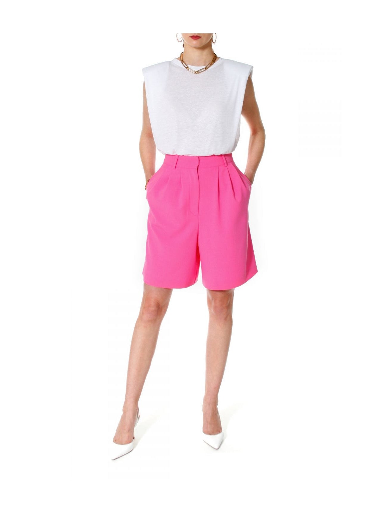 Billie Pink Carnation Bermuda Shorts - AGGI