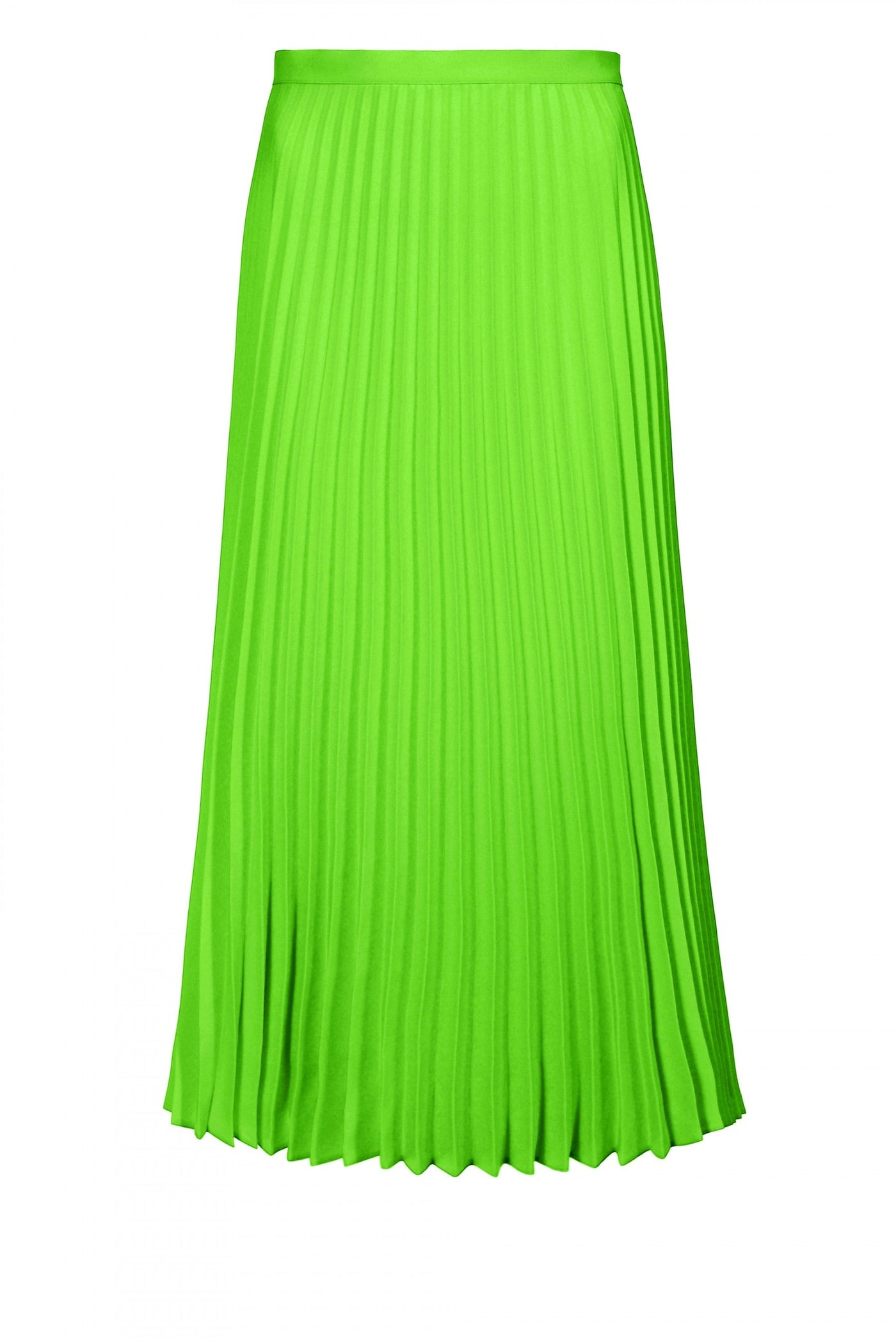 Elvira Green Flash Pleatted Midi Skirt