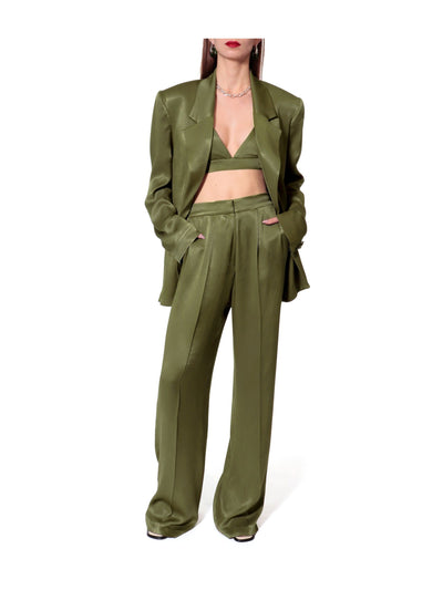 Bellamy Satin Olive Branch Blazer