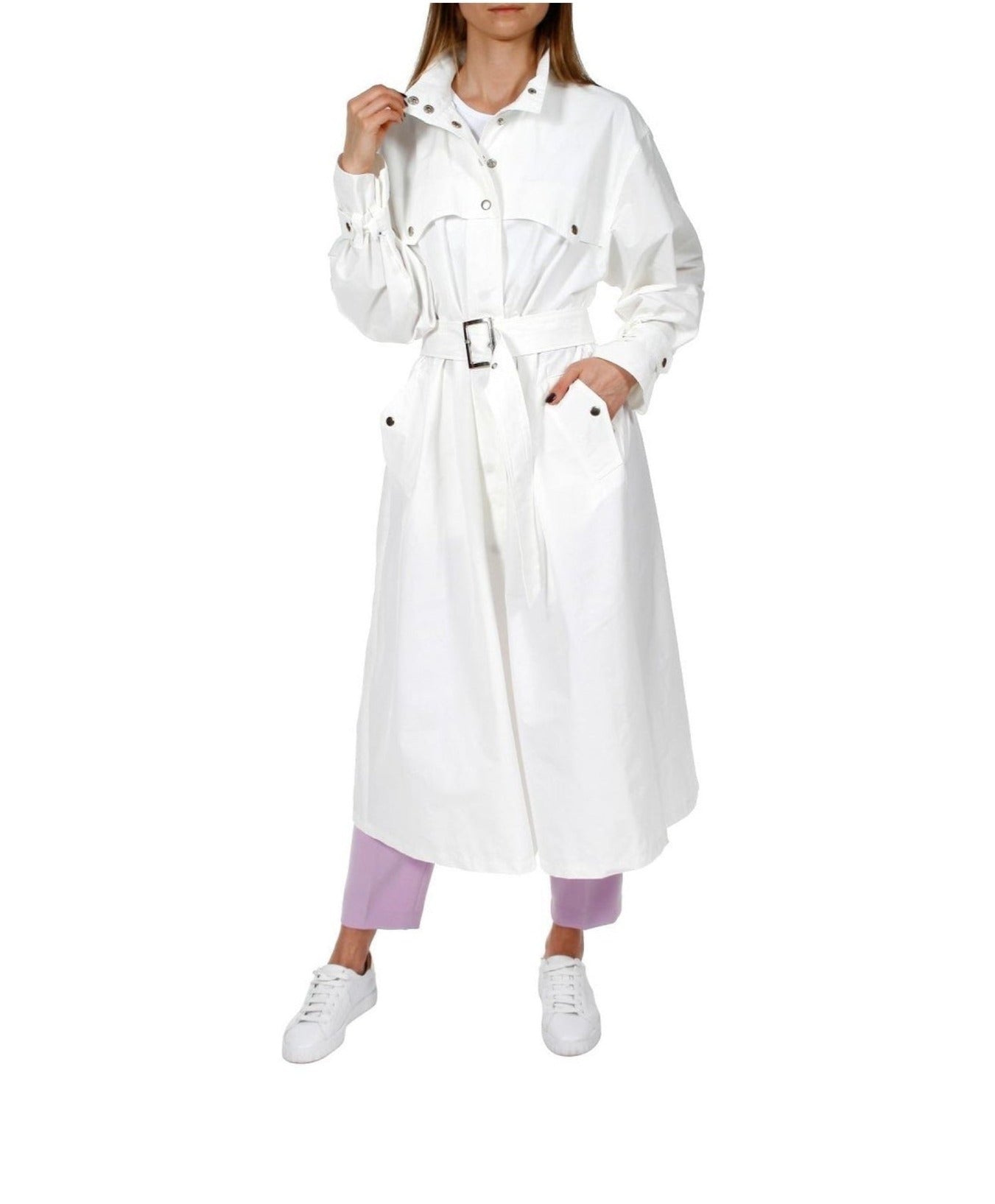 Vanda White Milk Trench Coat