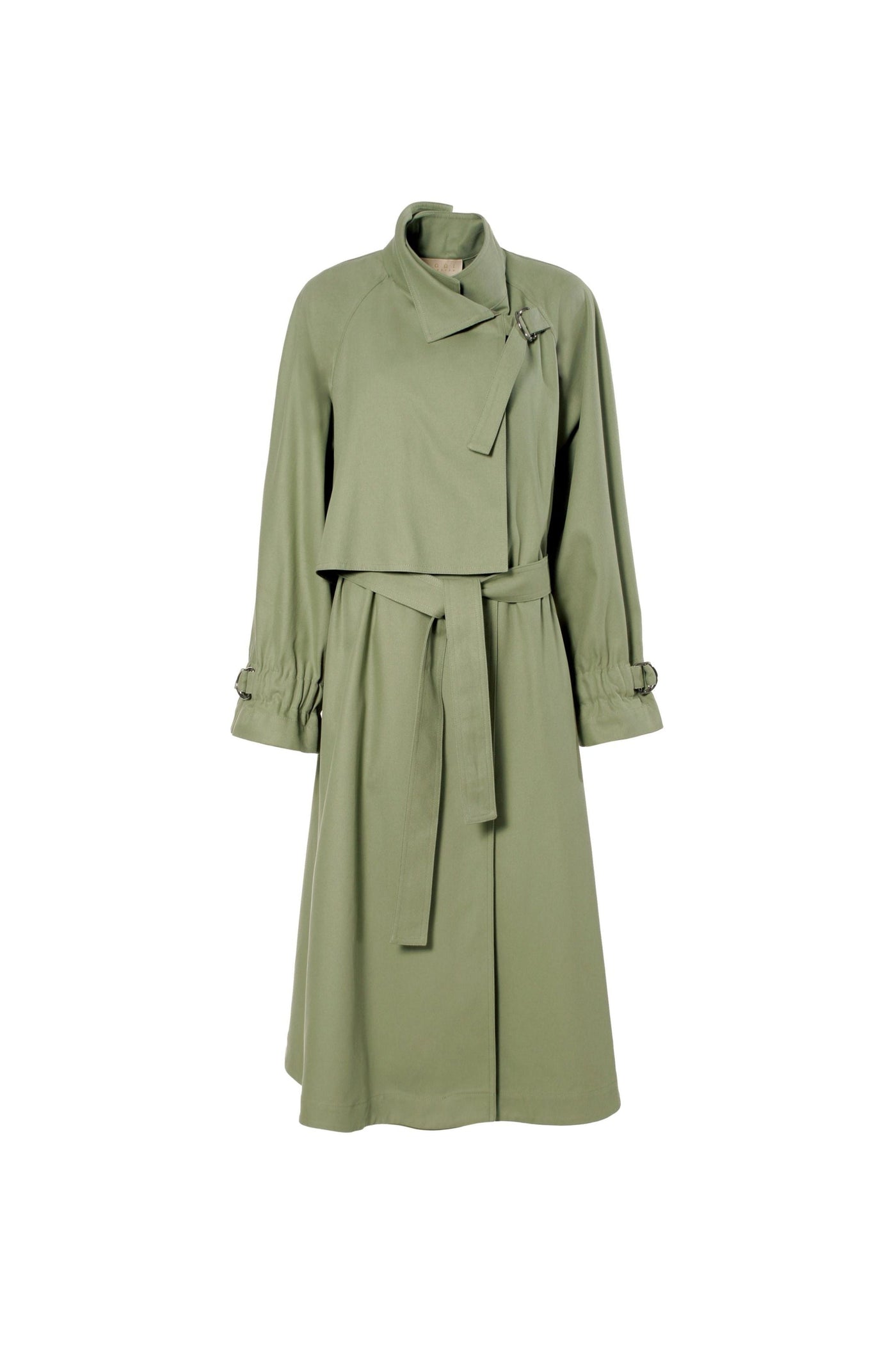 Rosemary Sage Green Trench Coat