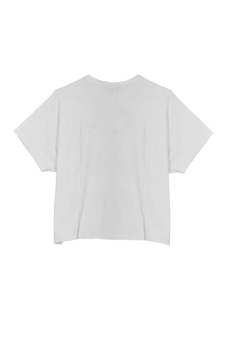 Panelled T-shirt in White