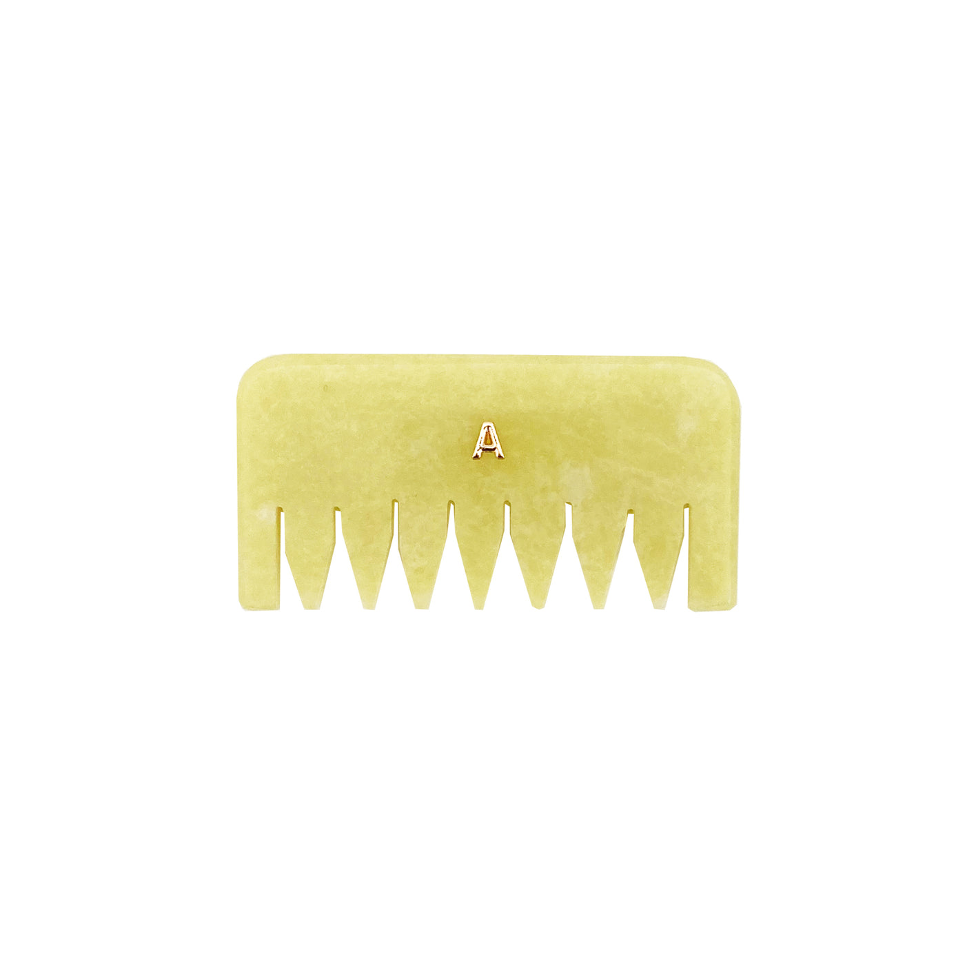 Letitia Yellow Jade Petite Scalp Massager Comb